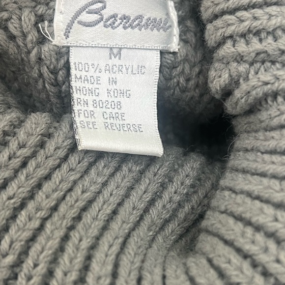 Barami gray cable knit turtleneck sweater medium - Picture 6 of 6